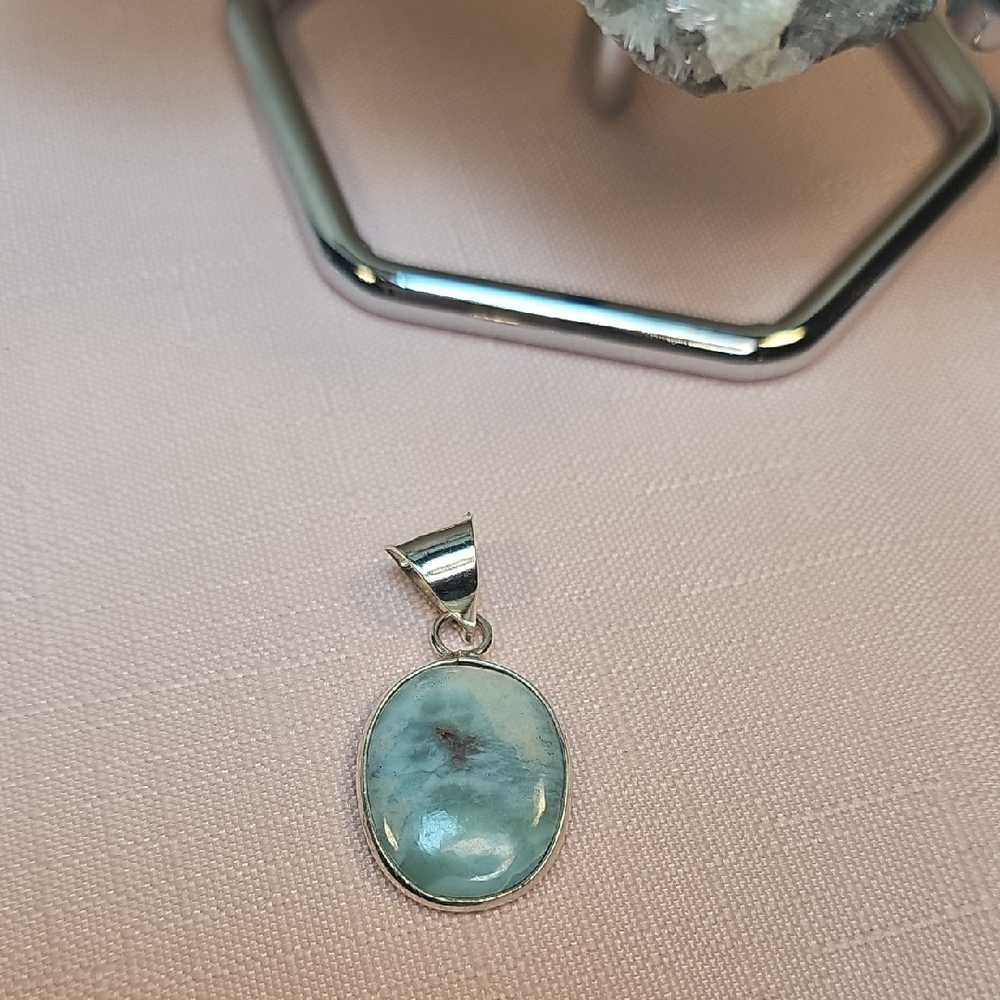 Larimar Pendant Necklace Silver 925